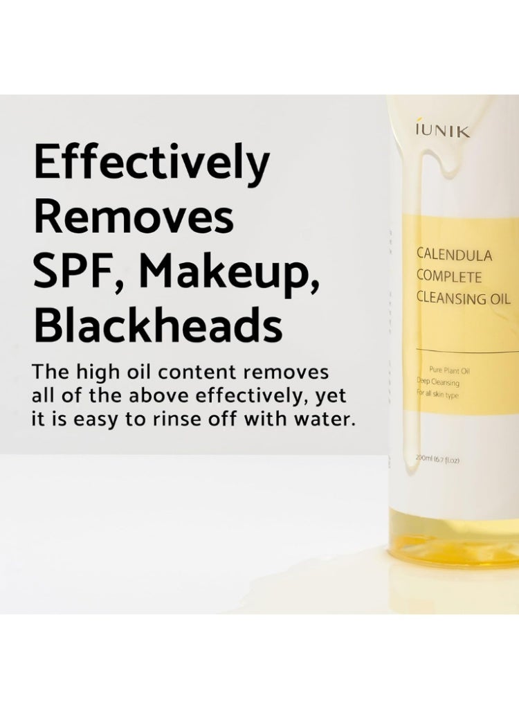 iUNIK Acne & Sensitive Skin Relief Set – iUNIK Calendula Cleansing Oil, Tea Tree Serum & Centella Gel Cream for Calming, Clearing & Hydrating - Image 4